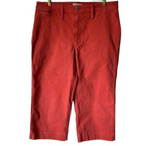 Madewell Slim Emmett Wide Leg Crop Pants Size 33 Petite High Rise Warm Nutmeg